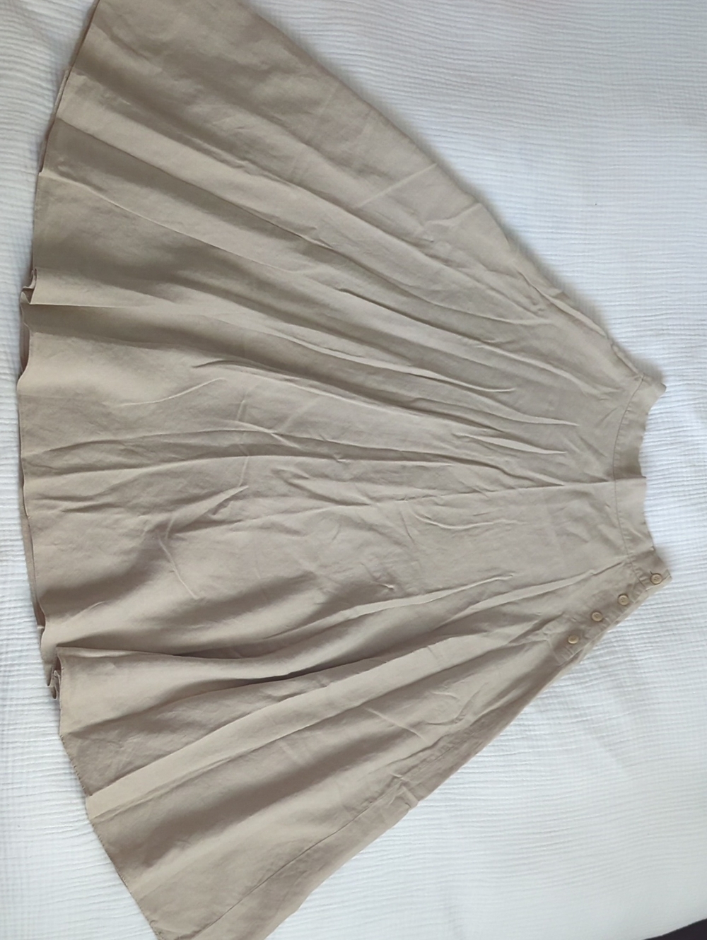 Ralph Lauren Beige A-Line Midi Skirt